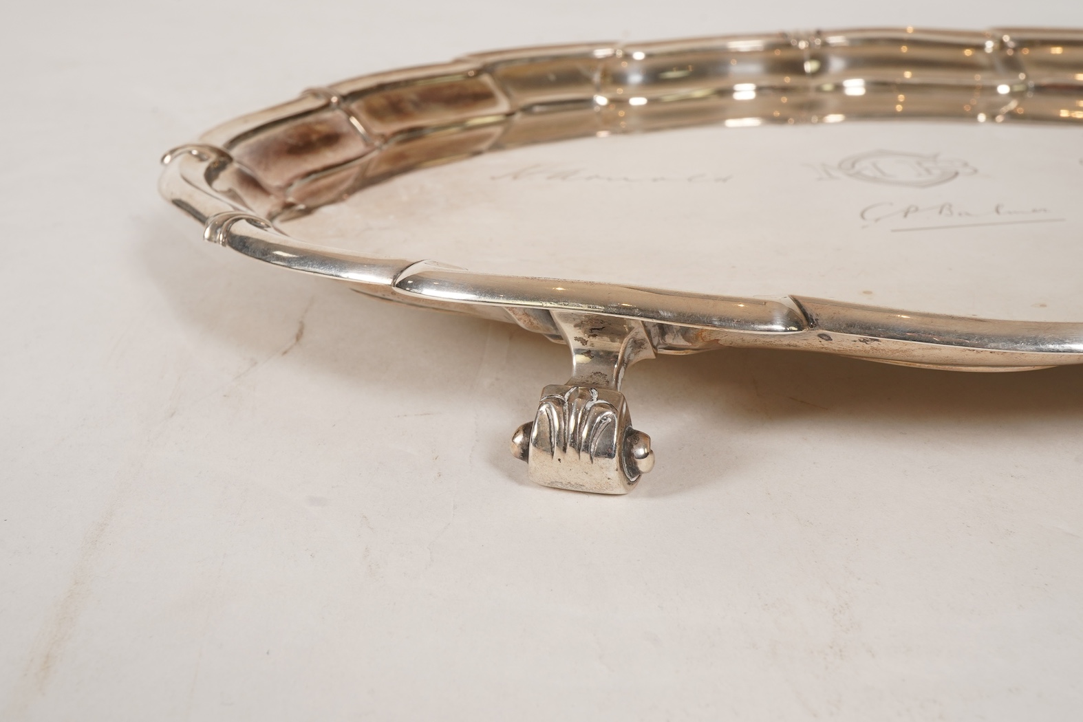 A George V silver salver, by James Dixon & Sons